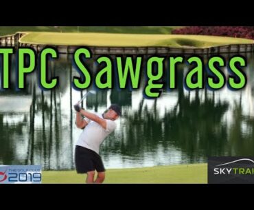 Virtual Golfing Adventure: Conquering 18 Holes at TPC Sawgrass with SkyTrak Simulator