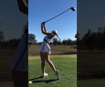 Amazing Golf Swing you need to see | Golf Girl awesome swing | Golf shorts | Grace Hallinan