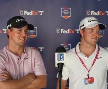 Pierceson and Parker Coody Thursday Flash Interview 2024 Texas Children's Houston Open © PGA Tour