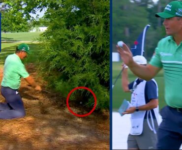 Padraig Harrington saves par FROM HIS KNEES at Texas Children’s