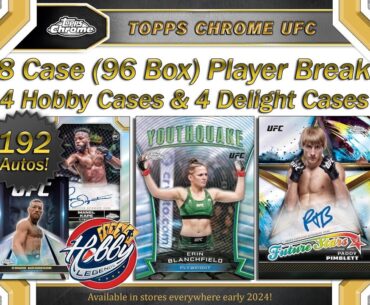 CASES #3+4 (HOBBY+DELIGHT) - 2024 Topps CHROME UFC 8 Case (96 Box) Player Break eBay 03/24/24