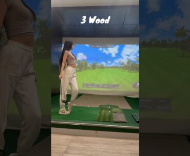 Join me at an indoor golf simulator! #golfgirl #golfswing #goodgoodgolf #golf