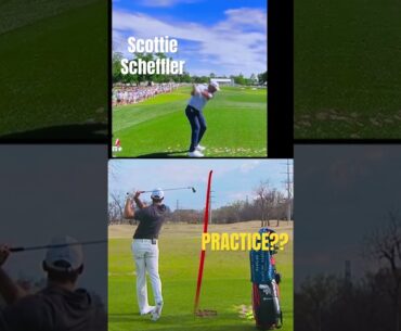 SCOTTIE SCHEFFLER KNOCK DOWN - PRACTICE?? #golf #diy #golfer #golftips #golfingtips #boss #1m #power