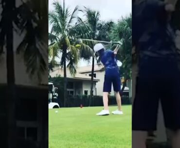 Young lad's INSPIRATIONAL golf swing! 💪