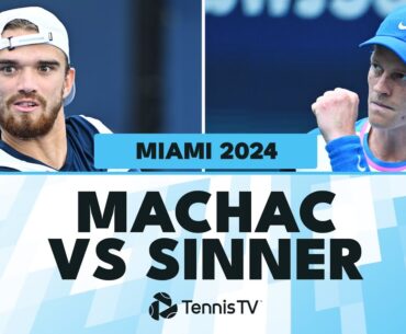 Jannik Sinner vs Tomas Machac Entertaining Match Highlights | Miami Open 2024 Quarter-Final