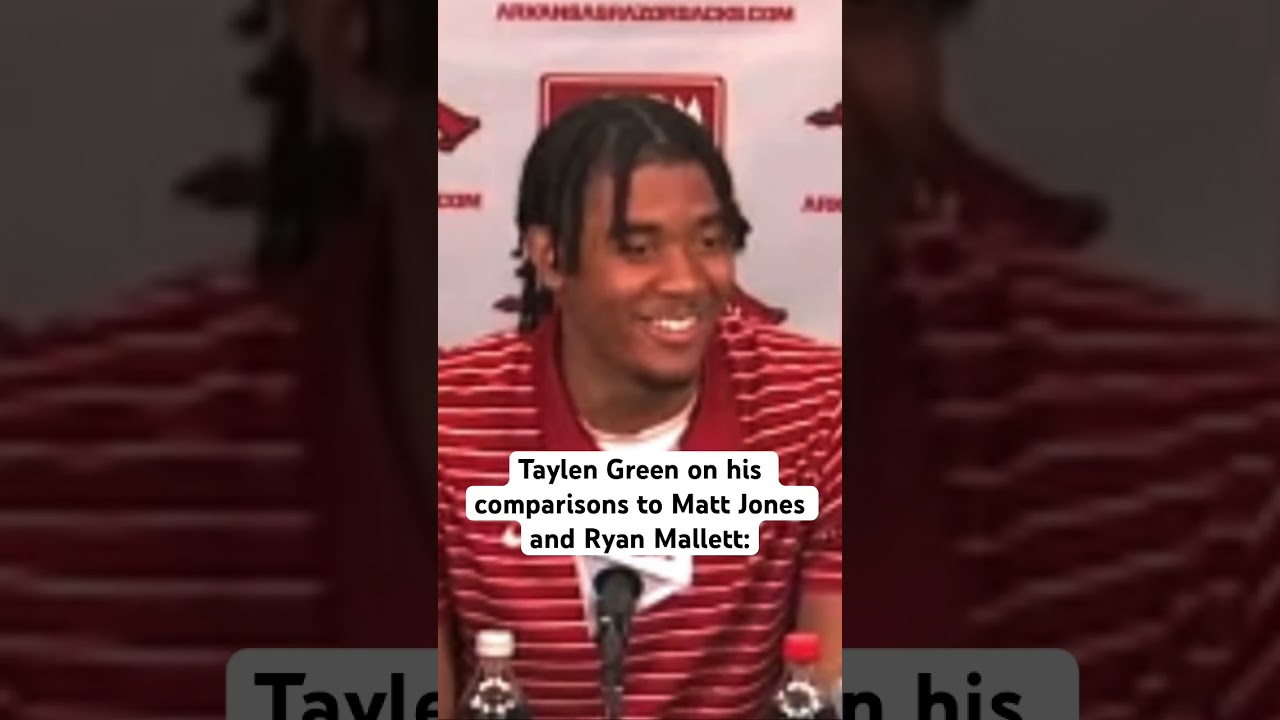 Taylen Green says he’s grateful for comparisons to former Arkansas QBs Matt Jones & Ryan Mallett. Taylen Green says he’s grateful for comparisons to former Arkansas QBs Matt Jones & Ryan Mallett.