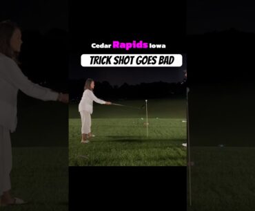 Trick Shot Goes Bad #golf #golfshots #golfswing