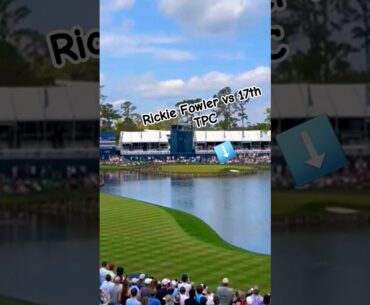 Rickie Fowler vs The Famous Island Green 🏌‍♂️⛳️😱 #shorts #golf #sports #viral