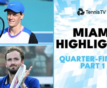 Sinner Faces Machac; Medvedev & Jarry Collide | Miami 2024 Quarter-Finals Highlights
