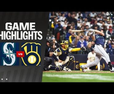 Mariners vs. Brewers Game Highlights (4/5/24) | MLB Highlights