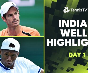 Murray Battles Goffin; Eubanks, Giron, Kokkinakis in Action | Indian Wells 2024 Day 1 Highlights