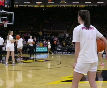 😂 Caitlin Clark's Team Attempts To Make Logo 3 Where She Broke NCAA Scoring Record | Iowa Hawkeyes