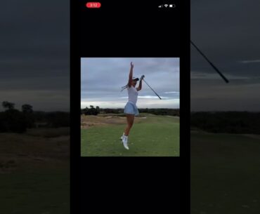 Golf Babe makes hole in one! #tomgillisgolf #golfbabe #girlsgolf