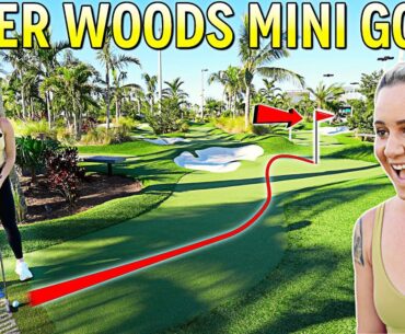 Playing Tiger Woods ORIGINAL Mini Golf Course!