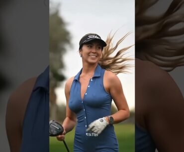 𝑮𝒓𝒂𝒄𝒆 𝑪𝒉𝒂𝒓𝒊𝒔 '𝑵𝒊𝒑𝒑𝒚' 𝑮𝒐𝒍𝒇𝒊𝒏𝒈 𝑰𝒏 𝑹𝒂𝒊𝒏 ( • ) ( • )😍 #nippy #golf #shot #cold #beauty #viral #shorts