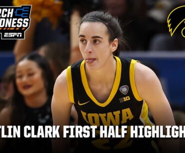 CAITLIN CLARK FIRST HALF HIGHLIGHTS 🔥 MORE CHAMPIONSHIP HISTORY 👏 | ESPN College Basketball