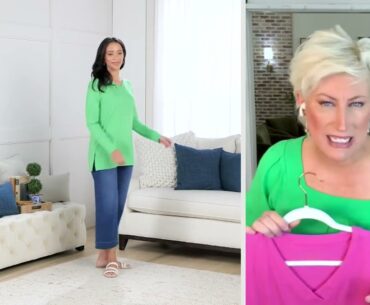 Belle by Kim Gravel Primabelle Knit Crossover V-Neck Tunic on QVC