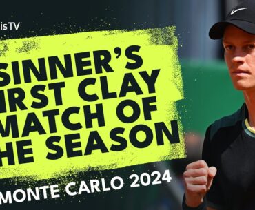 Jannik Sinner's First Clay Match Of The Season vs Sebastian Korda | Monte Carlo 2024 Highlights