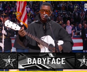 Babyface Performs the National Anthem at 2024 NBA All-Star Game