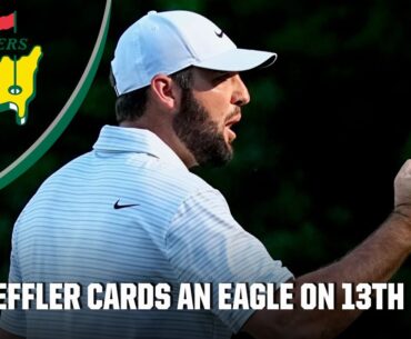 Scottie Scheffler sinks eagle putt on 13th hole | 2024 Masters