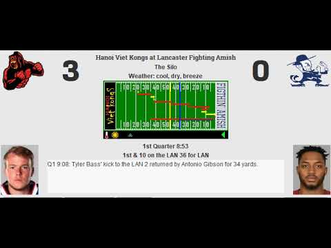 Week 7: Hanoi Viet Kongs (2-4) @ Lancaster Fighting Amish (3-3) Week 7: Hanoi Viet Kongs (2-4) @ Lancaster Fighting Amish (3-3)