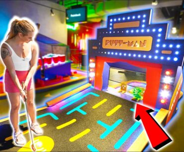 Crazy ONE OF A KIND High Tech Mini Golf Course!