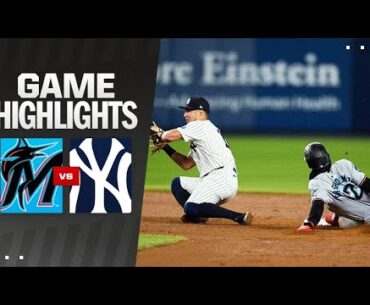 Marlins vs. Yankees Game Highlights (4/10/24) | MLB Highlights