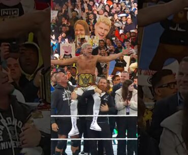 Cody Rhodes is on top of the world 🌎 #WrestleMania