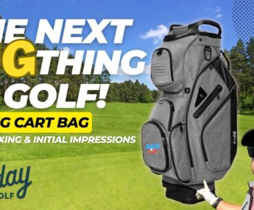 The next BIG thing in golf! Sunday Golf Big Rig Cart Bag Unboxing!