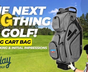 The next BIG thing in golf! Sunday Golf Big Rig Cart Bag Unboxing!