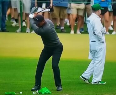 Tiger Woods Golf Swing, Super Slow-Mo at the Masters 2024