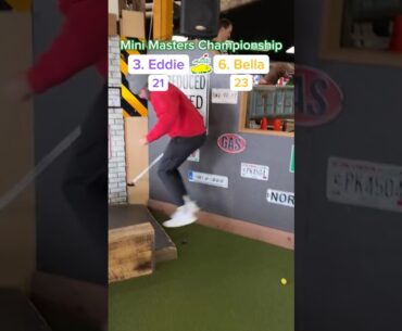 Mini Masters Championship Round 1 (Hole 11) | 3. Eddie vs 6. Bella #minigolf
