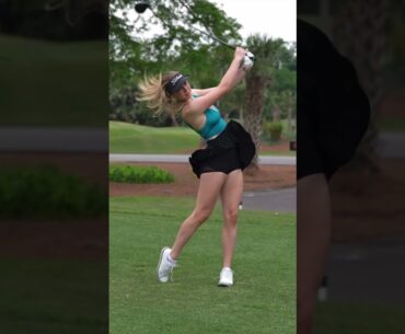 Slow mo Driver golf swing Grace Charis