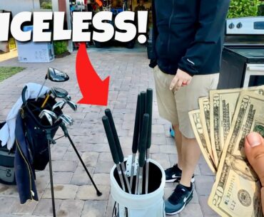BUYING GOLF CLUBS AT A MILLIONAIRE'S GARAGE SALE!