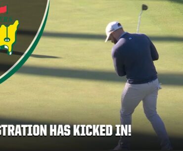 Tyrrell Hatton misses birdie putt, tosses ball into the water 👀 | 2024 Masters