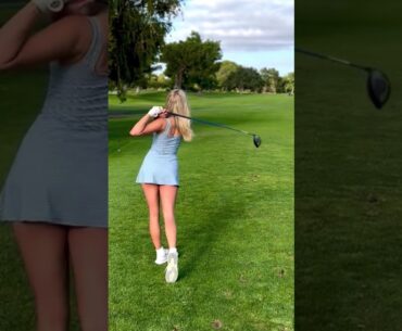 Amazing Golf Swing you need to see | Golf Girl awesome swing | Golf shorts | Scout Hammond