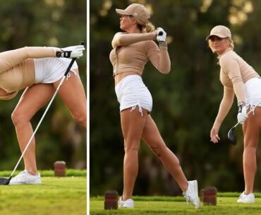 Golf Girl Karin Hart Bombs Slow Motion Golf Swing