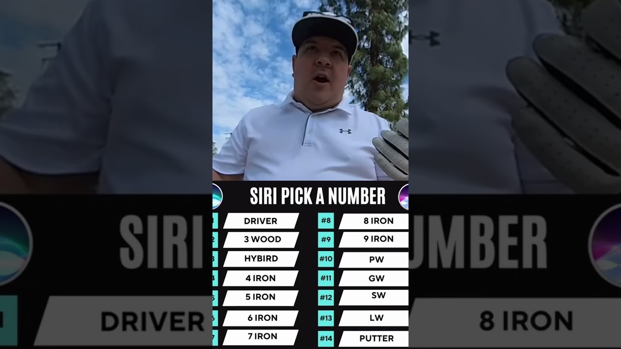 Random golf club challenge with Siri #golf #golfswing #siri Random golf club challenge with Siri #golf #golfswing #siri