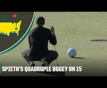 Jordan Spieth cards QUADRUPLE BOGEY on 15th 👀 | 2024 Masters