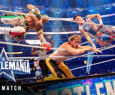 FULL MATCH — Rey Mysterio & Dominik Mysterio vs. Logan Paul & The Miz: WrestleMania 38