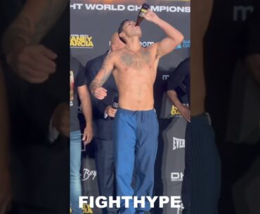 Ryan Garcia CHUGS A BEER during WEIGH-IN vs Devin Haney