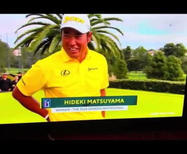 Hideki Matsuyama wins the Genesis Invitational 2024 🎈🎊🎉⛳️ his 9th PGA Tour win 2-18-24