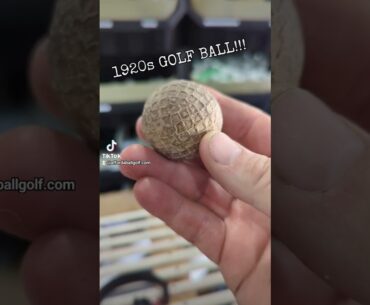 100 year old golf ball! #golfhistory #100years #golf #1920s #golfball #antiques #golfballs