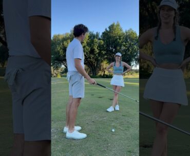 Flop shot over my girlfriends head😳 #golf #shorts