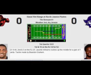 Week 10: Hanoi Viet Kongs (3-6) @ Rio de Janeiro Pirates (8-1)