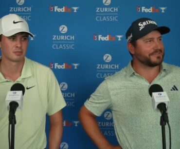Andrew Novak and Davis Thompson Thursday Flash Interview 2024 Zurich Classic of New Orleans