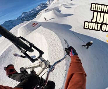 RIDING HUGE SLOPESTYLE JUMPS BUILT OF SNOW IS MY NEW FAVOURITE BIKING!