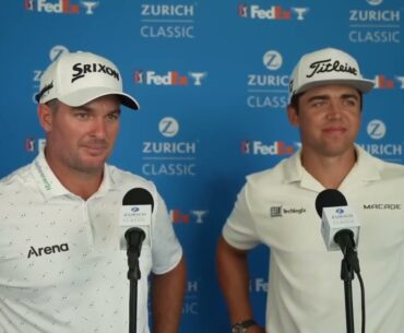 Ryan Fox and Garrick Higgo Thursday Flash Interview 2024 Zurich Classic of New Orleans
