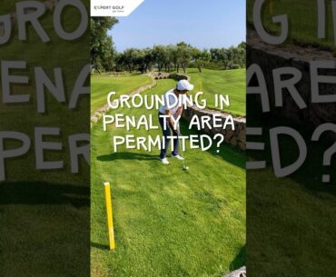 Golf Rules Tip | Grounding Club In Penalty Area #golf #rules #golfrules #rulesofgolf #golfer
