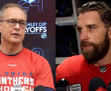 Aaron Ekblad & Coach Maurice | Playoff Practice Interviews 4.20.24